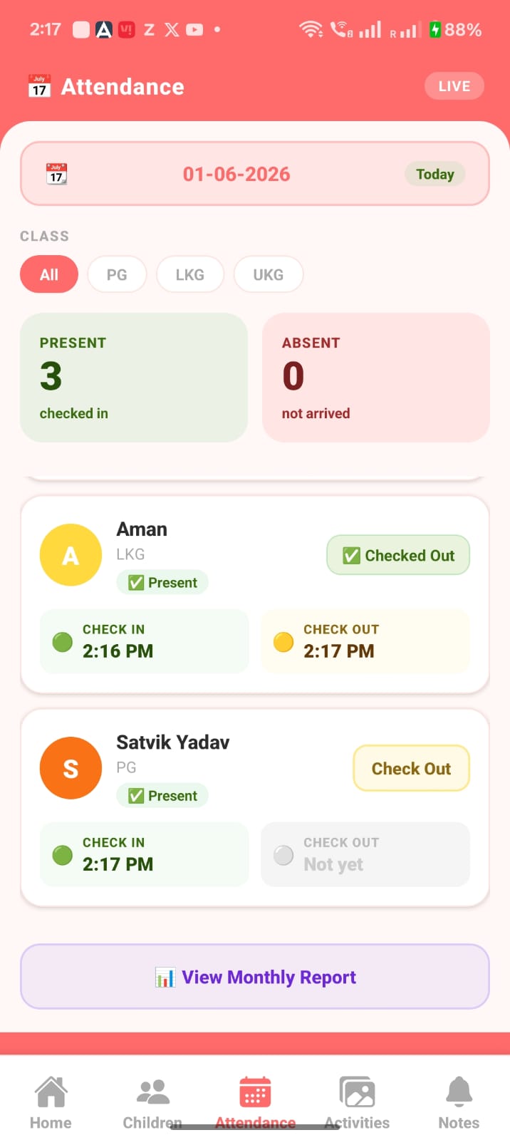 Live Attendance