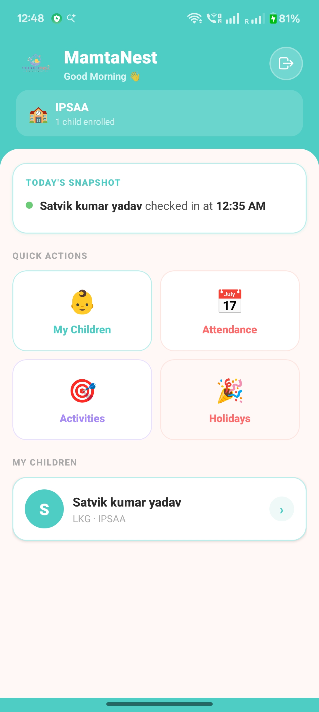MamtaNest Parent App